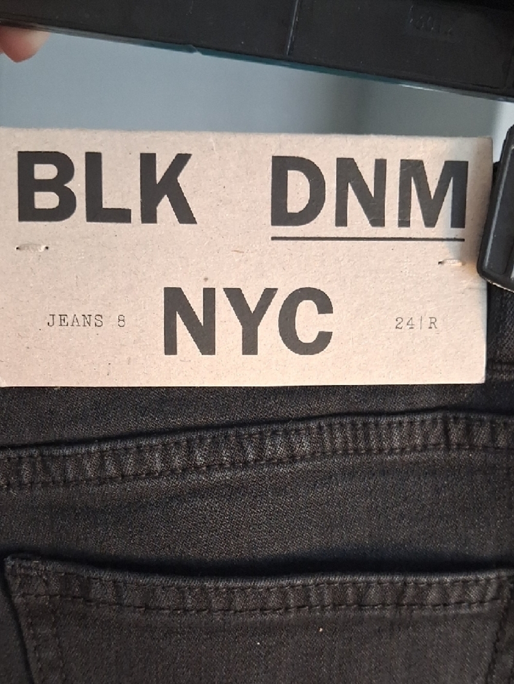 BLK DNM Black Skinny High-Rise Jeans with Ankle Zips - Picture 4 of 9